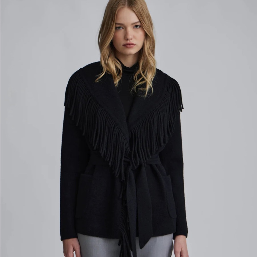 NWT NVLT Anthropologie Fringe Coat Cardigan